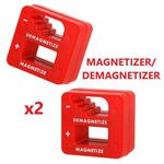 2pc Magnetizer Demagnetizer Tool Set for Steel Screwdrivers Tweezers Screws DIY