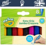 Crayola MyFirst Jumbo Crayons Assorted Colours Easy-Grip Multi-colour Pack Of 8