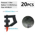 20Pcs 180 360 Degree Rotating Micro Sprinkler G-Type Refraction Nozzle Threaded