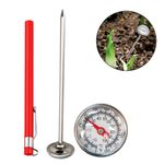 Stainless Steel Ground Temp Meter Gardening Accessories Compost Thermometer