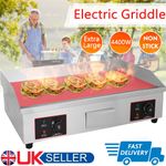 4.4KW Electric Griddle Commercial Counter Top Grill Stainless Kitchen Grill UK