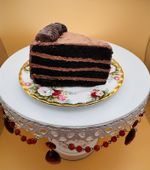 Fax Foods Faux Chocolate Layer Cake Slice Bakery Display Prop