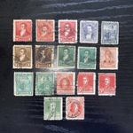 ARGENTINA REPUBLICA 17 x USED 1, 2, 5, 10 CENTAVOS STAMPS