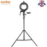 Godox S2 Flash Holder Bracket Bowens Mount + 2m Light Stand for Studio Photo