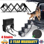4 Stairs Portable Folding Dog Ramp Steps Car Boot Access Ladder for Pet Dog Cat