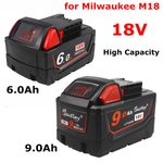 18V 6Ah 9A Battery for Milwaukee M18 Li-Ion XC Extended Capacity 48-11-1860 1890