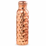 Hammered Copper Water Bottle 1 Litre (1000ml) – Pure Copper Drinking Bottle