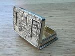 Fine Quality English Caste Top Sterling Silver Snuff Or Pill Box By S.J.Rose