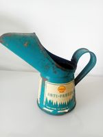 SHELL ANTI FREEZE HALF PINT JUG VINTAGE GARAGE TIN PETROL MEASURE OIL POURER CAN