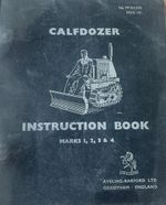 Aveling Barford Calfdozer Mk4 Instruction Manual Digital Copy On A USB Stick