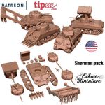 WWII US Sherman with 4 Turrets and Upgrades Various Scales Historical Wargaming