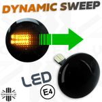 Dynamic sweep LED Smoked SIDE REPEATERS wing Indicators fits Range Rover L322