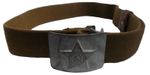 UNIFORM BELT CCCP Russian Red Star Iron Buckle COTTON WEBBING Adjusts XS-XL VGC