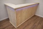 Home Interior Bar Man Cave Wooden Pine Pub Reception Desk With L.E.Ds DESIGN B/C