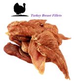 Turkey Breast Fillets Dog Treats Chew High Protein Jerky Air Dried 100% Natural