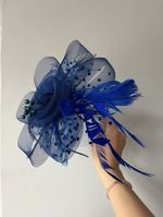 John Lewis Blue Fascinator Ladies Day Wedding Races Special Occasion New