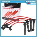 Fit Mazda MX5 1.6 1.8 mk1 & mk2 1989-2005 HT leads spark plug ignition lead red