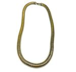 Vintage Kreisler Necklace Omega Snake Chain Gold Tone Heavy Chunky 16 Inches