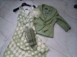 beautiful ladies Alex & Co silk mix wedding outfit size 10