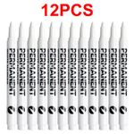 12X White Car Tyre Marker Paint Pen Tire Metal Waterproof Permanent Marking Pen