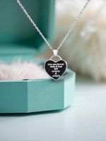 Personalised 925 Sterling Silver Engraved Heart Charm Pendant Necklace Gift