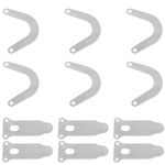 6Pcs U Shape Tongue V Shape Valve Plates for Air Compressors Silver Set