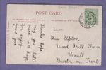 Yoxall Burton-on-Trent Staffordshire Single circle pmk 1906 Moretonhampstead