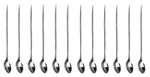 12 x Stainless Steel Long Handle Latte Spoons for Glass Ice Cream Sundae Coffee