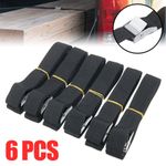 6PCS Quick Release Cam Buckle Luggage Tie Down Roof Rack Cargo Lashing Straps 5M