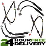 FULL FRONT & REAR FLEXI BRAKE HOSE PIPE SET X6 FOR DISCOVERY 3 (2004-09)