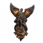 Archangel Michael Archangel Statue with Blade and Buckler Detailed for Office