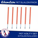 Pet Agility Slalom Dog Training Equipment Backyard Starter Course Set 6 Outdoor
