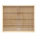 100 Grids Wall Mounted Wooden Cassette Tape Storage Rack Display Stand UK STOCK
