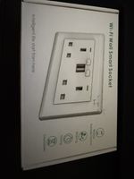 Wi-Fi wall smart double socket with USB chargers