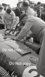Lancia Ferrari D50 1956 Peter Collins Silverstone 35mm Negative Photograph Fuel