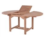 BrackenStyle Olivia Teak 120-170cm Round/Oval Extending Garden Dining Table
