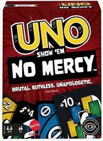 Uno No Mercy Card Game  Fast-Paced Family Fun Action Cards, Travel-Friendly
