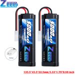 2X Zeee 7.2V NiMH Battery 5000mAh Tamiya Rechargeable for RC Car Boat Truck UAV