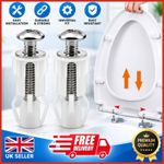 2PCS Toilet Seat Hinges Replacement Top Fix Nuts Screws Washers Fitting Kits