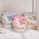 Personalised Woven Basket - Perfect For Children, Families And Pets