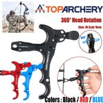 360° Rotation Compound Bow Release Aids 4 Finger Thumb Trigger Archery Hunting