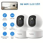 2 Pcs- Security Camera Bundle Indoor Wi-Fi 5GHz/2.4GHz Night Vision- NO USB Plug