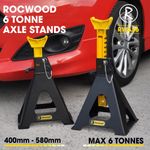 Axle Stand Set 6 Tonne Ton Car Jack Ratchet Heavy Duty Two Stands Included
