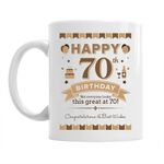 70th Birthday Happy Gift Present Idea For Men Dad Male Keepsake 70 Coffee Mug