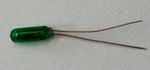 GREEN 12V 65 mA Sub-miniature Wire Ended Incandescent Bulb.