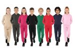 Kids Fleece Tracksuit Boys Girls Hoodie & Joggers School PE Jogging Set 5-13 Yrs