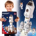 Large Kids Space Playset Toys Set Rocket Ship Toys Astronaut Venture Space Set