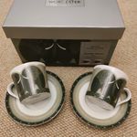 GOVINDER NAZRAN Fold Tea Cup And Saucers by Royal Worcester in Presentation Box