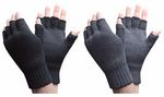 Heat Holders - Mens Winter Warm Knit 3.2 TOG Thermal Lined Fingerless Gloves