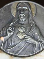 Religious Holy Jesus Christ Our Lord Silver Colored Small Catholic Medal Pendant